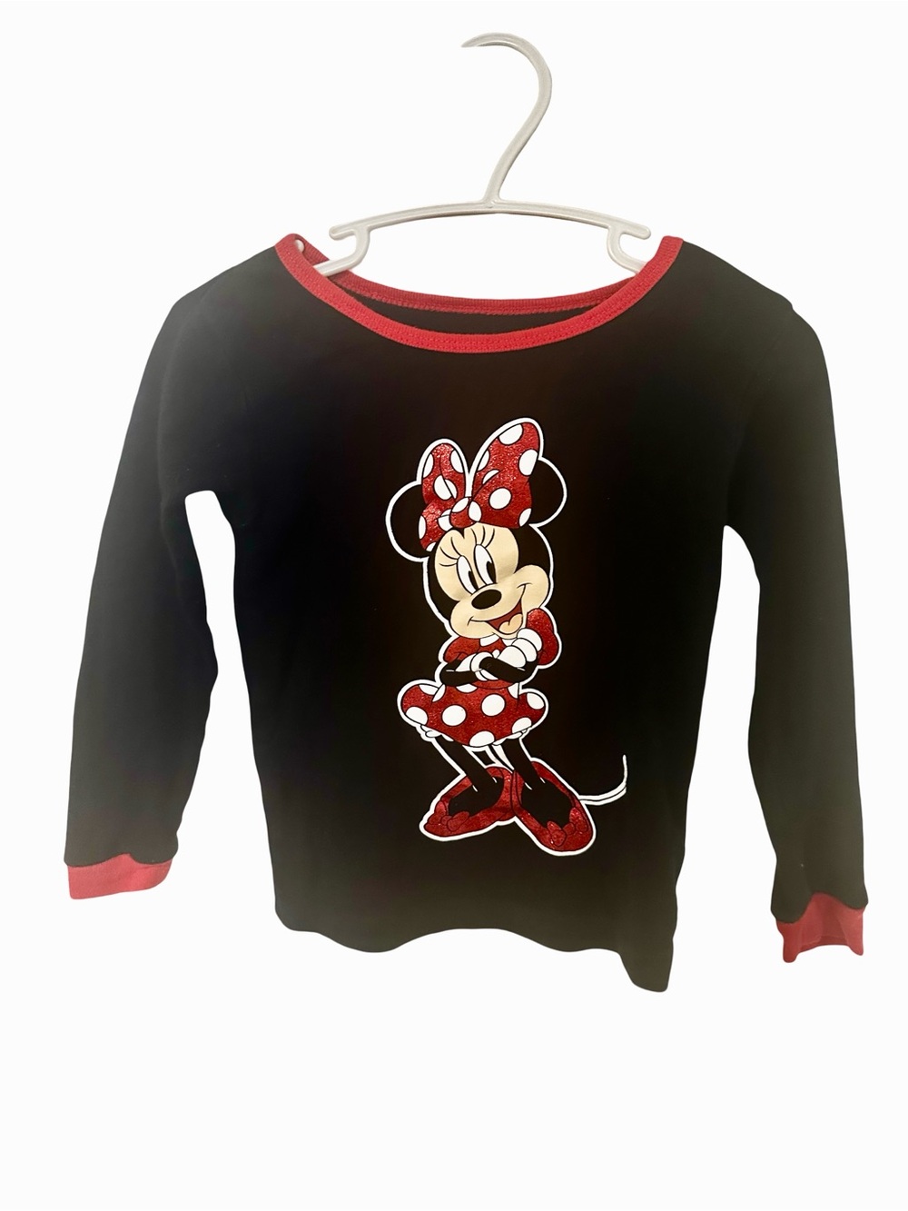 Disney Black and Red Minnie Mouse Long-Sleeve Tee